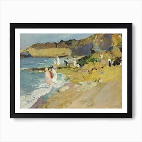 Rocks At The Lighthouse, Biarritz, Joaquín Sorolla Y Bastida Art Print