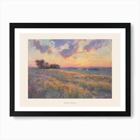 Western Sunset Landscapes Great Plains 1 Poster Art Print