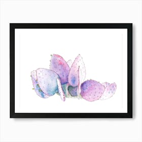 Watercolor Prickly Pear Cactus 1 Art Print