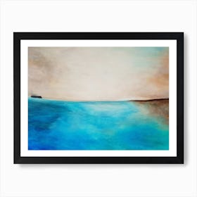 Seascape Painting, Blue Color Art Print