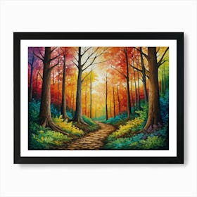 Path Through The Woods 1 Art Print