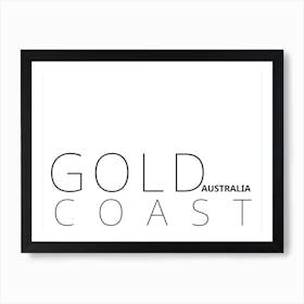 Gold Coast Australia Typography City Country Word Art Print