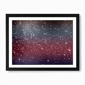 Grey And Lavender Pink Shining Star Background Art Print