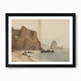 Antique Ocean Sketch Art Print