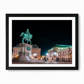 Vienna State Opera at Night Art Print