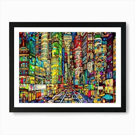 Urban Jungle - Skyline Design Art Print