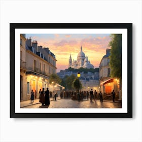 Paris At Dusk 1 Art Print