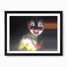 Clown In The Dark Art Print