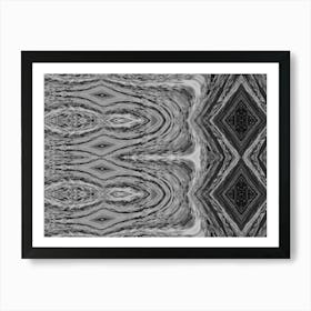 Abstract Black And White Pattern 2 Art Print