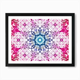 Abstraction Pink Mandala From Bubbles Art Print