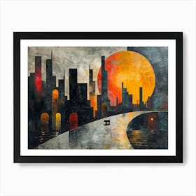 Cityscape, Cubism 1 Art Print