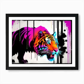 Colorful Tiger 4 Art Print