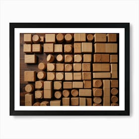 Wooden Blocks Art Print