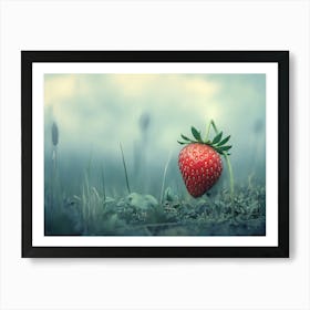 Strawberry In The Field Art Print