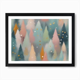 Abstract Christmas Tree 10 Art Print