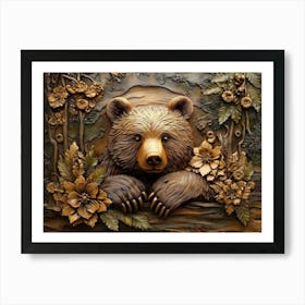 Bear In The Woods Art Print