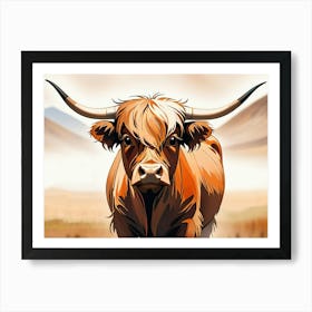 Highland Cow Art Print