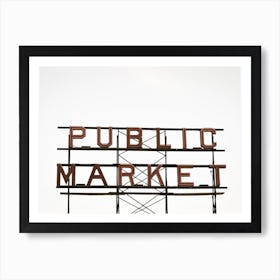Public Market Sign Seattle Art Print