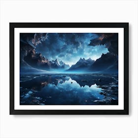 Caves Of The Moon Paintings Art Print Art Print