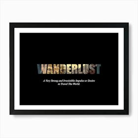 Wanderlust Poster Retro Wooded Pines 5 Art Print