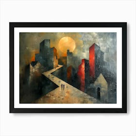 Cityscape, Cubism Art Print