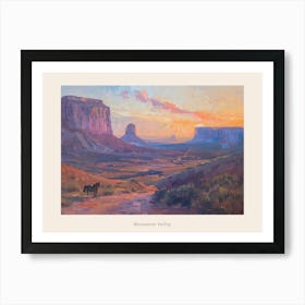 Western Sunset Landscapes Monument Valley Arizona 1 Poster Art Print