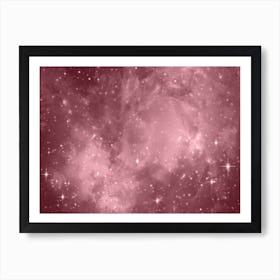 Pink Shade Galaxy Space Background Art Print