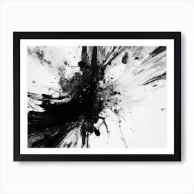 Transcendent Echoes Abstract Black And White 8 Art Print