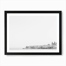 View On The City Of Cefalu In Sicily Art Print