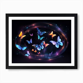 Butterflies In A Circle 1 Poster