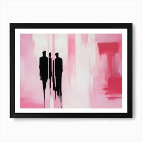 Three Men In Pink Art Print