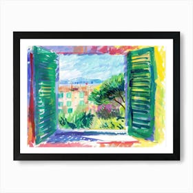 Saint Tropez From The Window View Painting 3 Art Print