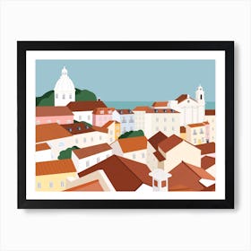 Lisbon Rooftop View Art Print