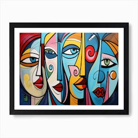 Women'S Faces 4 Art Print