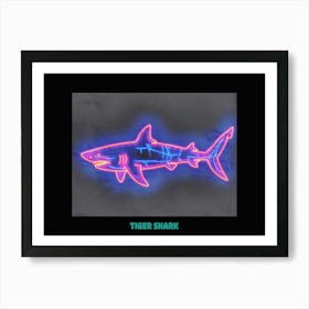Pink Tiger Neon Shark 1 Poster Art Print