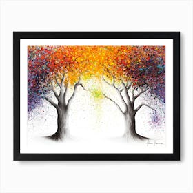 Paralleled Prism Trees Art Print