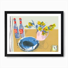 Spanish Beer & Flowers  Art Print