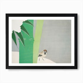 Sparrow From Momoyogusa –Flowers Of A Hundred Generations (1909), Kamisaka Sekka Art Print