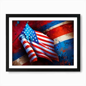 Flag Of America Art Print