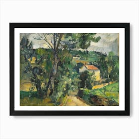 Soothing Greens Painting Inspired By Paul Cezanne Art Print