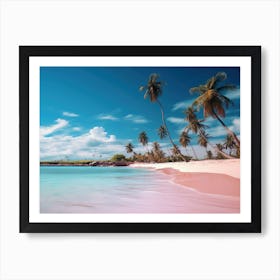 Pink Sand Beach Art Print