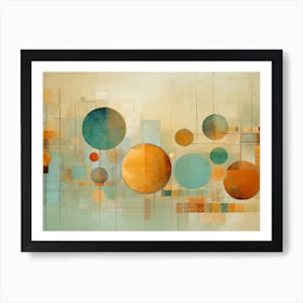 Abstract Circles Canvas Print 2 Art Print