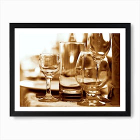 Table Setting With Wine Glasses 1 Poster