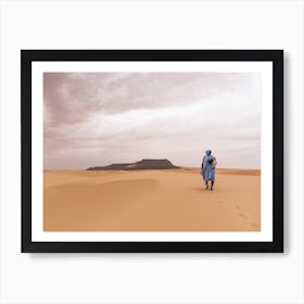 Walking On A Dune In Africa Art Print