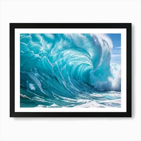 Abstract Ocean Scene At A Tropical Glacier Under Bright Daylight Nature Inspired Ripples Forming In (1) Art Print