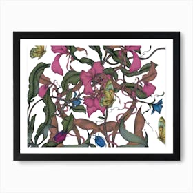 Beetle Garden II Art Print