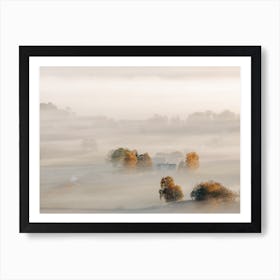 Foggy Homestead Morning Art Print