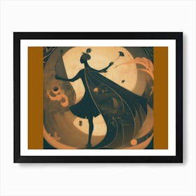 Vintage portrait of Ancient Woman , Lates Art Print