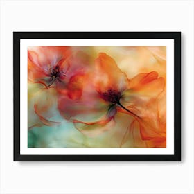 Abstract Flowers Art Print