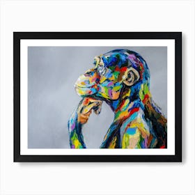Dreaming Chimp Animal Painting Art Print